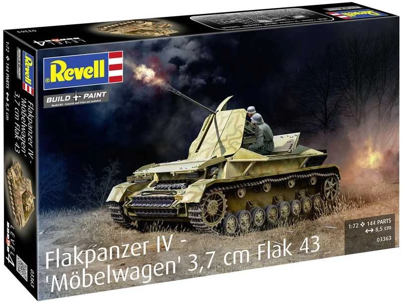 Revell Flakpanzer IV „Möbelwagen“ 3.7 cm Flak 43, 1:72 modelis