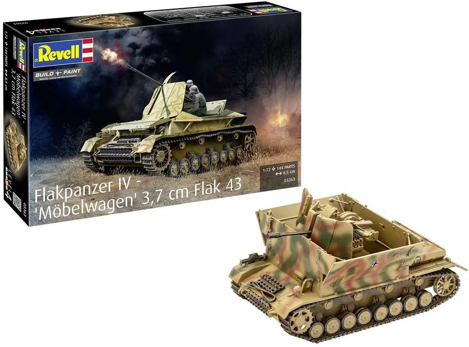 Revell Flakpanzer IV „Möbelwagen“ 3.7 cm Flak 43, 1:72 modelis