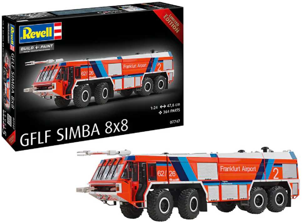 Revell GFLF Simba 8x8 gaisrinis 1/24 plastikinis modelis