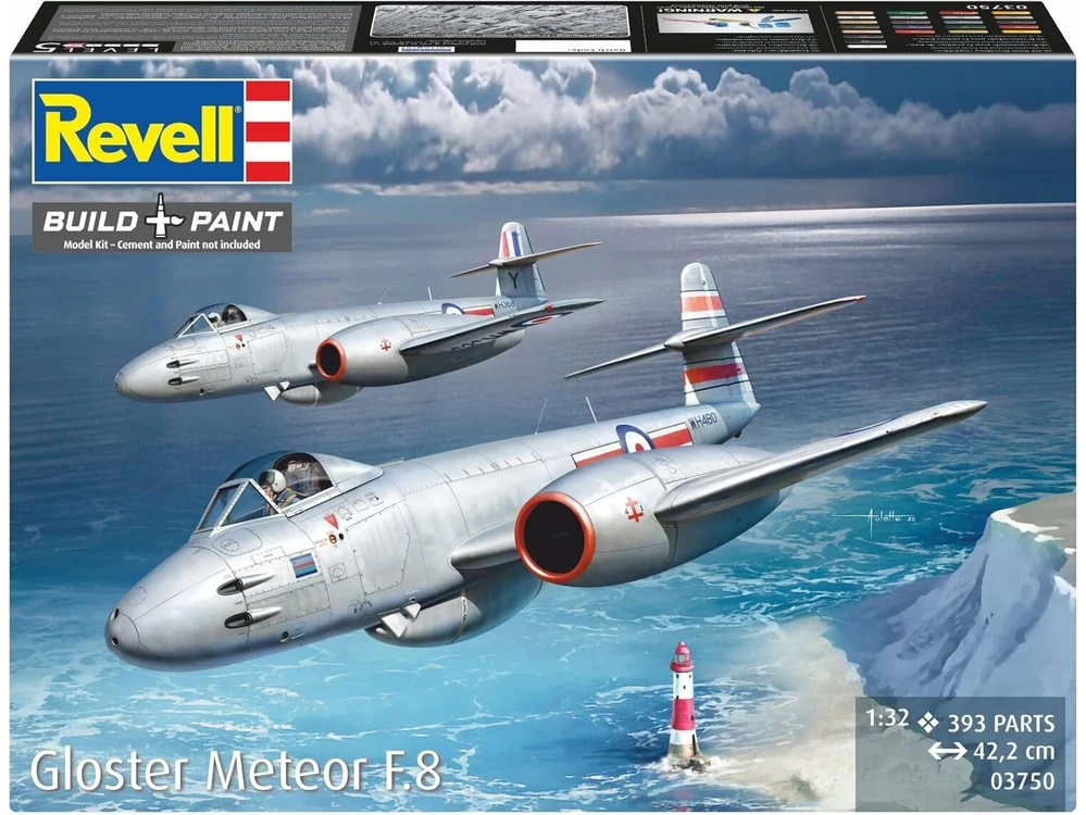 Revell Gloster Meteor F.8 1:32 plastikinis lėktuvo surenkamas modelis 42,2 cm