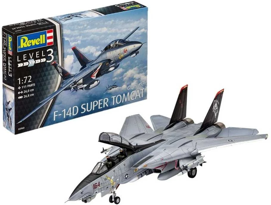 Revell Grumman F-14D Super Tomcat 1/72 plastikinis lėktuvo modelis