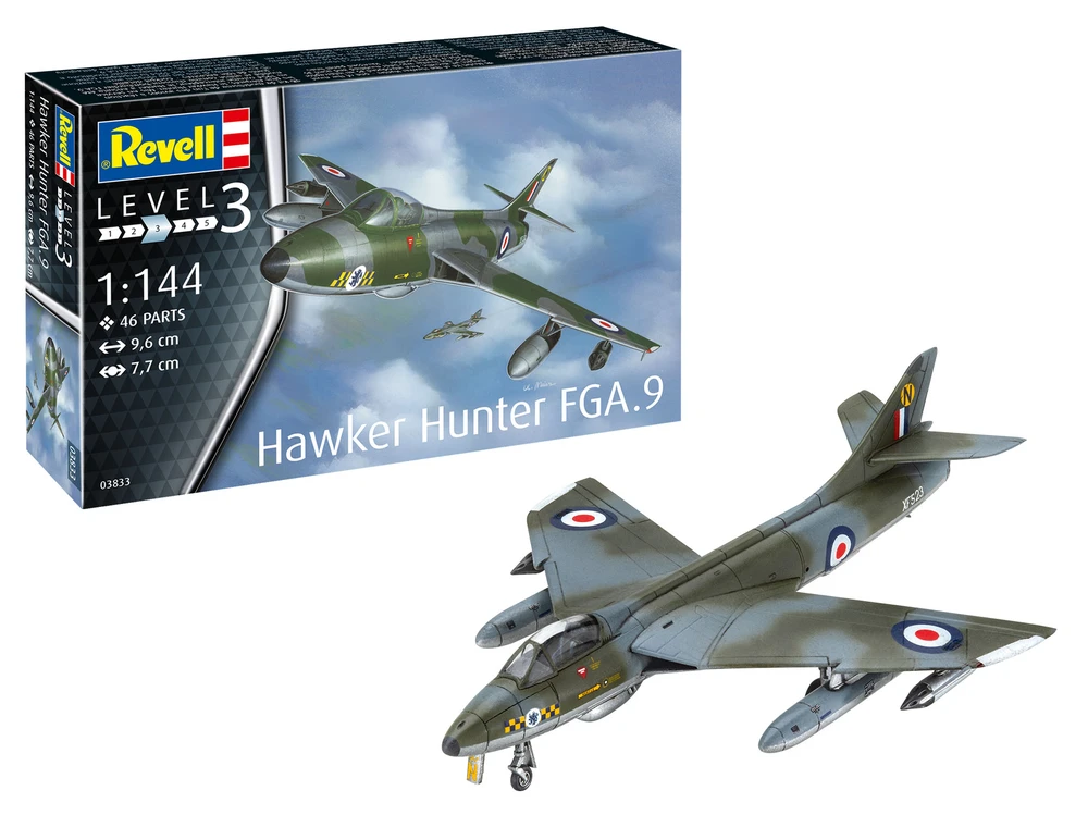 Revell Hawker Hunter FGA.9 1/144 plastikinis surenkamas lėktuvo modelis