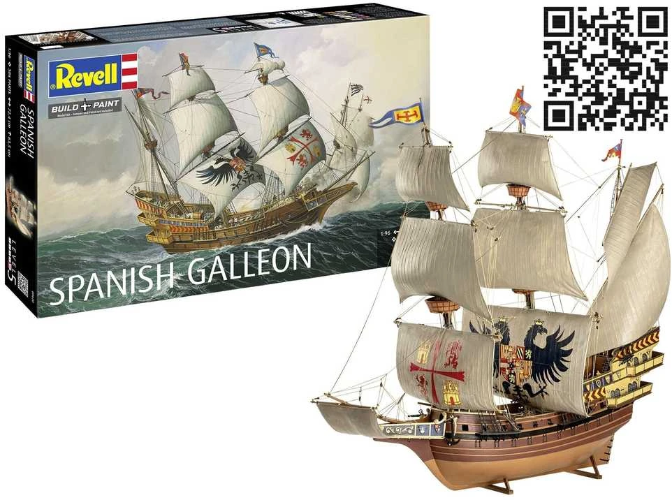 Revell Ispaniškas galeonas 1:96 plastikinis laivo modelis 72,4 cm 05620