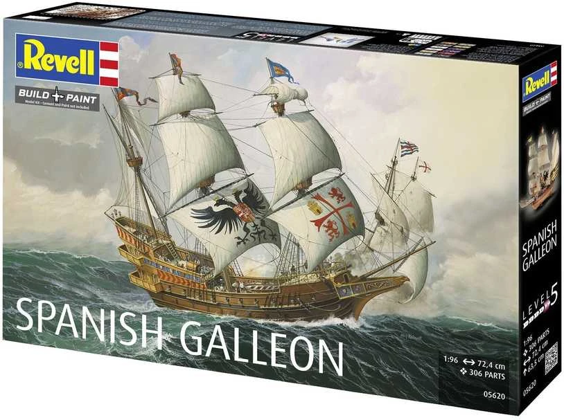 Revell Ispaniškas galeonas 1:96 plastikinis laivo modelis 72,4 cm 05620