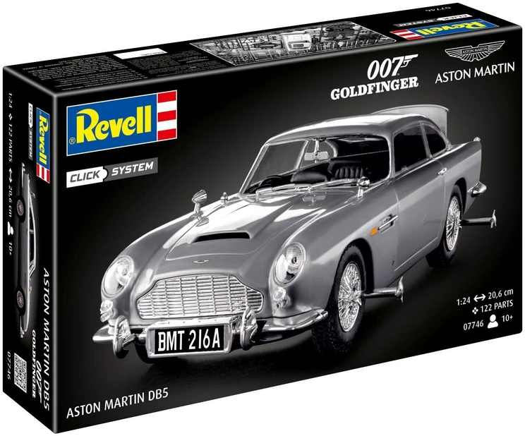 Revell James Bond Aston Martin DB5 plastikinis modelis 1:24 Click System