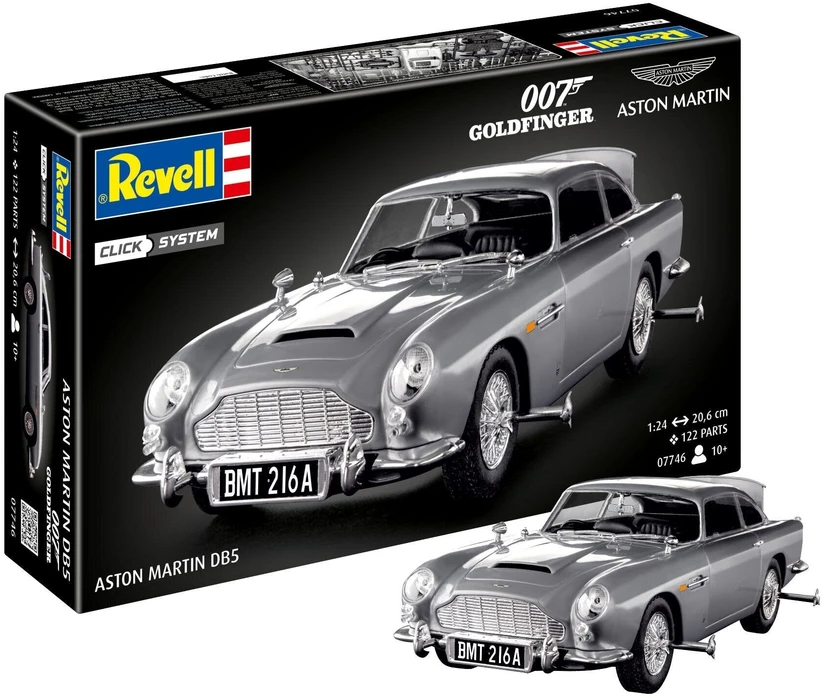 Revell James Bond Aston Martin DB5 plastikinis modelis 1:24 Click System