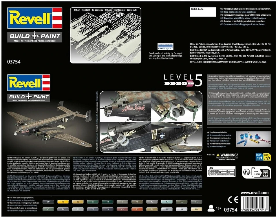 Revell Junkers Ju290A-5/7 Seeadler 1/72 plastikinis lėktuvo modelis