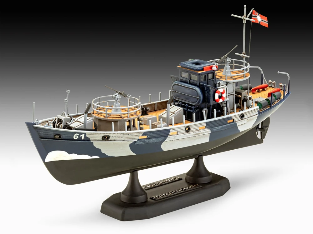 Revell KFK Kriegsfischkutter dovanų rinkinys 1/144 – plastikinis laivo modelis