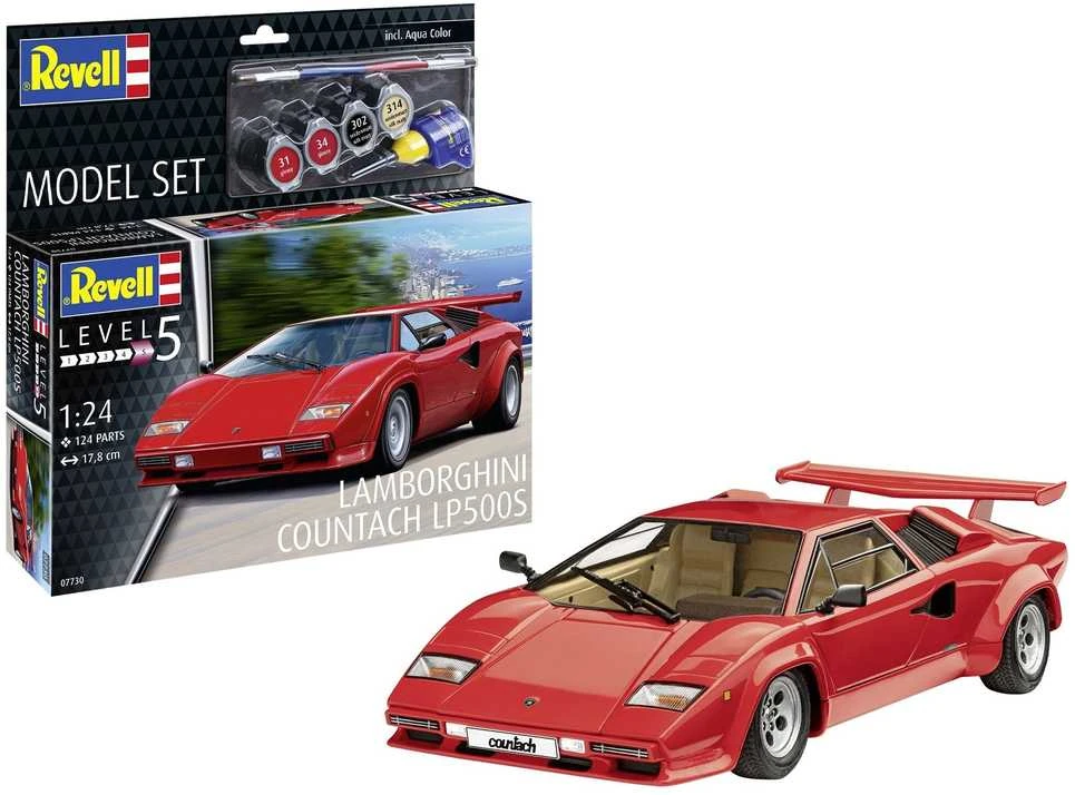 Revell Lamborghini Countach LP500S 1/24 – plastikinis dovanų rinkinys