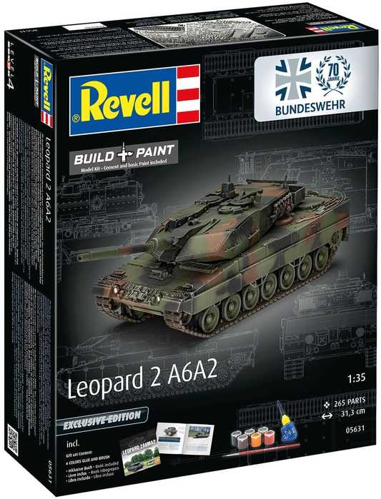 Revell Leopard 2A6MA2 1/35 dovanų rinkinys „70 metų Bundeswehr“