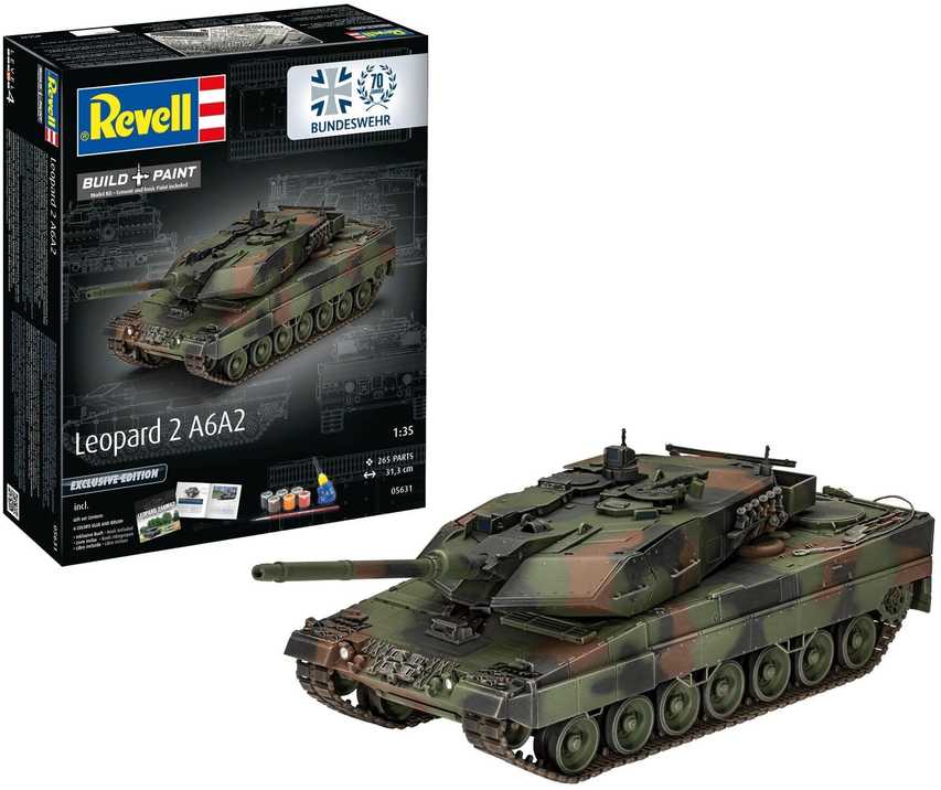 Revell Leopard 2A6MA2 1/35 dovanų rinkinys „70 metų Bundeswehr“