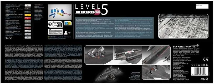 Revell Lockheed SR-71B Blackbird 1/48 plastikinis lėktuvo modelis