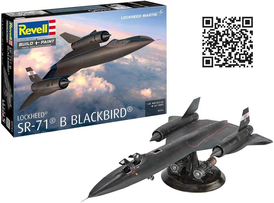 Revell Lockheed SR-71B Blackbird 1/48 plastikinis lėktuvo modelis