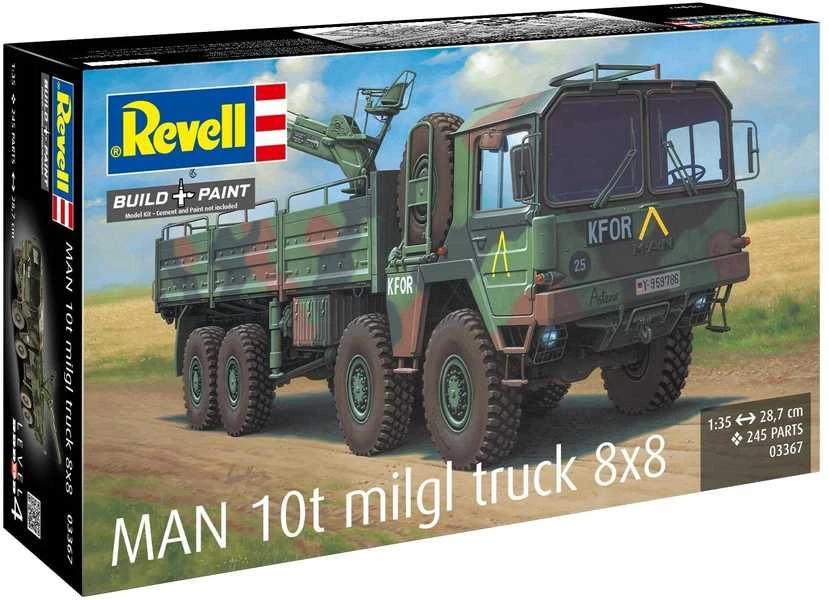 Revell MAN 10 t Milgl 8x8 karinis sunkvežimis 1:35 (03367)