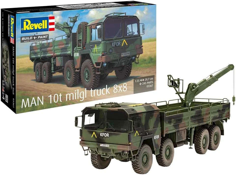 Revell MAN 10 t Milgl 8x8 karinis sunkvežimis 1:35 (03367)