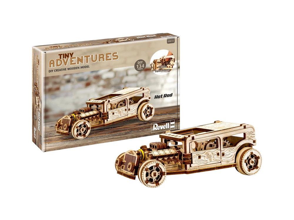Revell medinis konstruktorius Tiny Adventures Hot Rod 1/32 (00612)