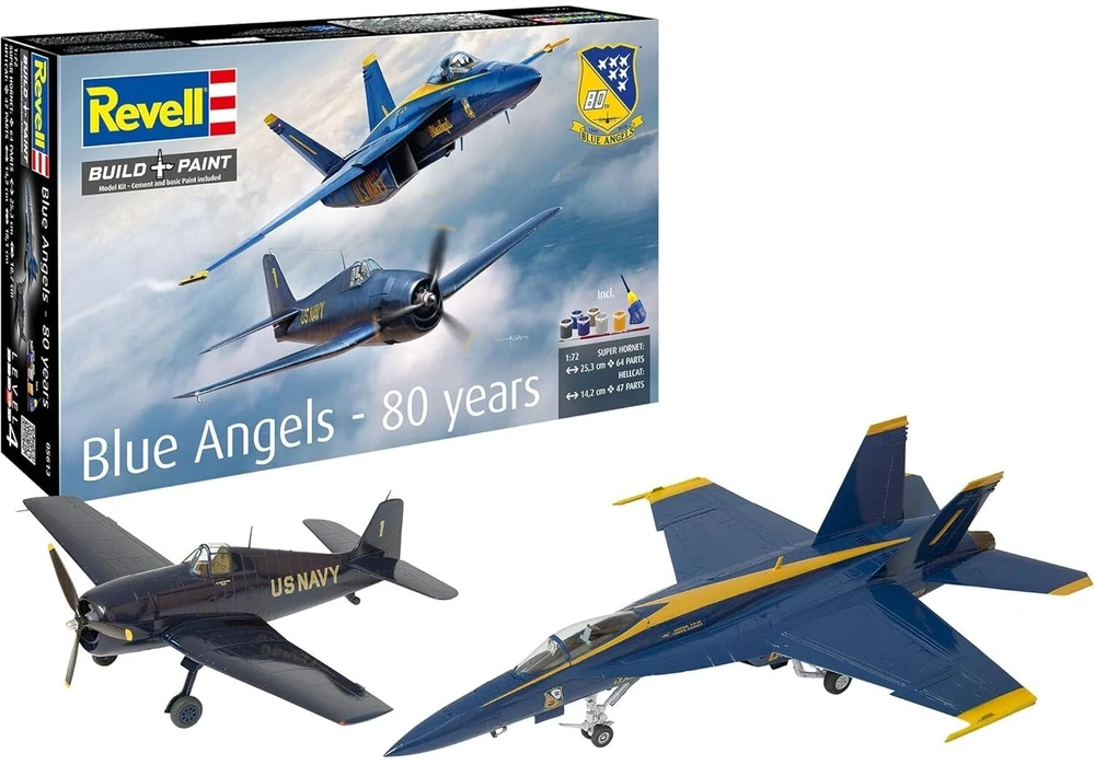 Revell „Mėlyna Angels“ 2 lėktuvų dovanų rinkinys 1/72 su dažais ir klijais