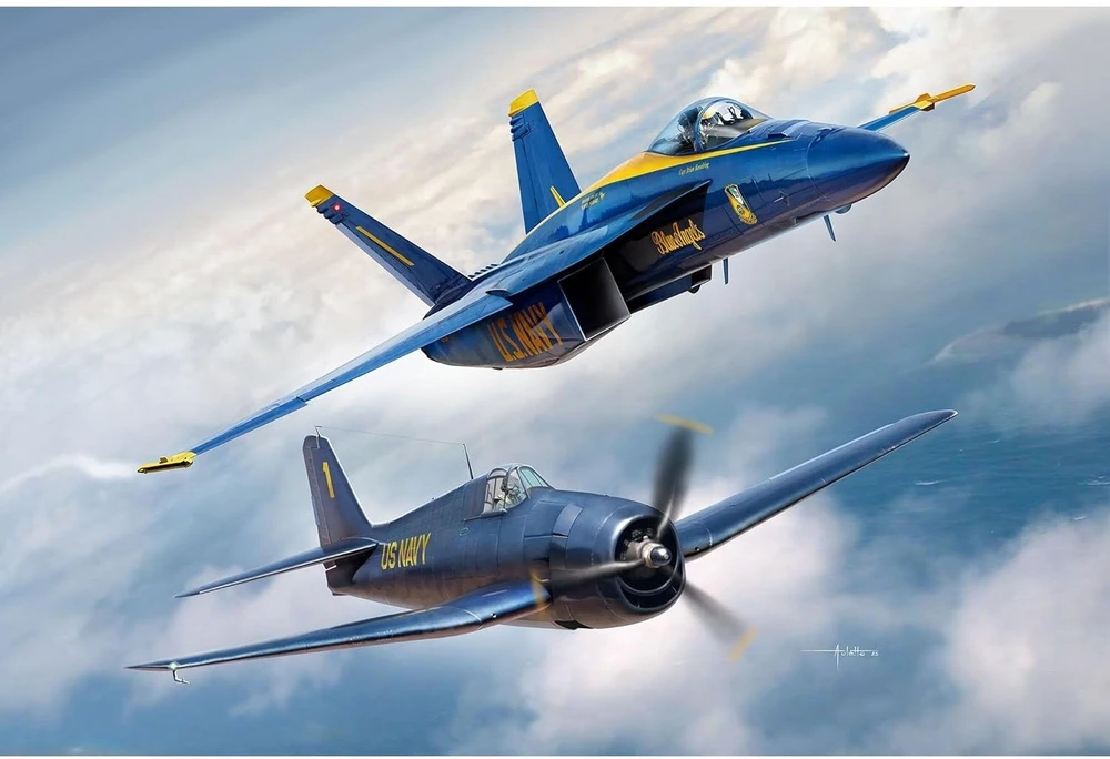 Revell „Mėlyna Angels“ 2 lėktuvų dovanų rinkinys 1/72 su dažais ir klijais