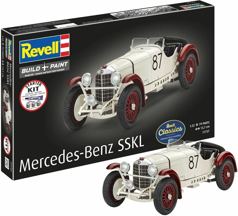 Revell Mercedes-Benz SSKL surenkamo modelio dovanų rinkinys 1/32 su dažais ir klijais
