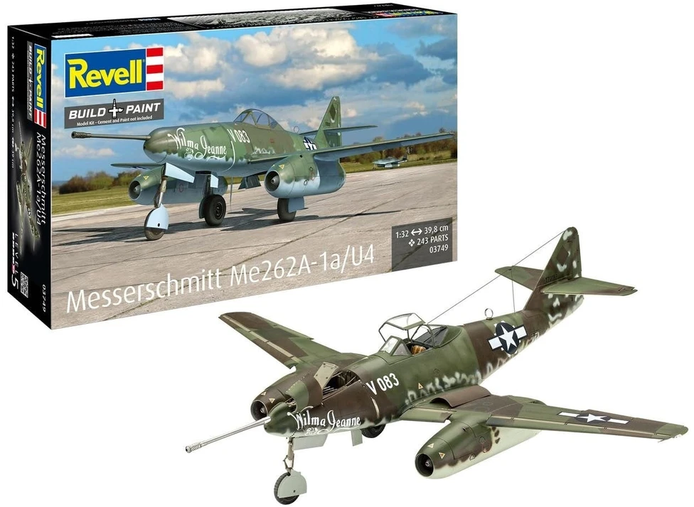 Revell Messerschmitt Me 262A-1a/U4 surenkamas lėktuvo modelis 1/32, 39,8 cm