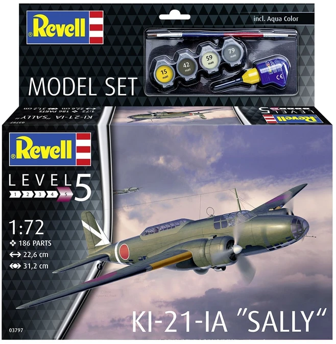 Revell Mitsubishi Ki-21 „Sally“ lėktuvo modelio dovanų rinkinys 1/72