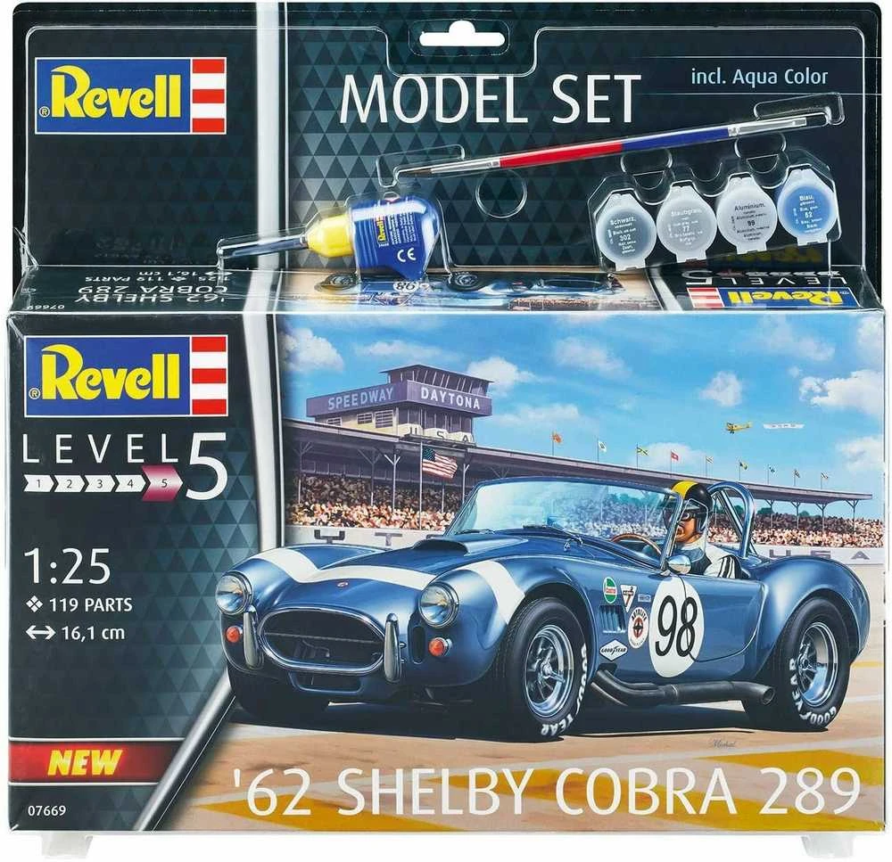 Revell Model Set 62 Shelby Cobra 289 - PLASTIKINIS modeliavimo rinkinys