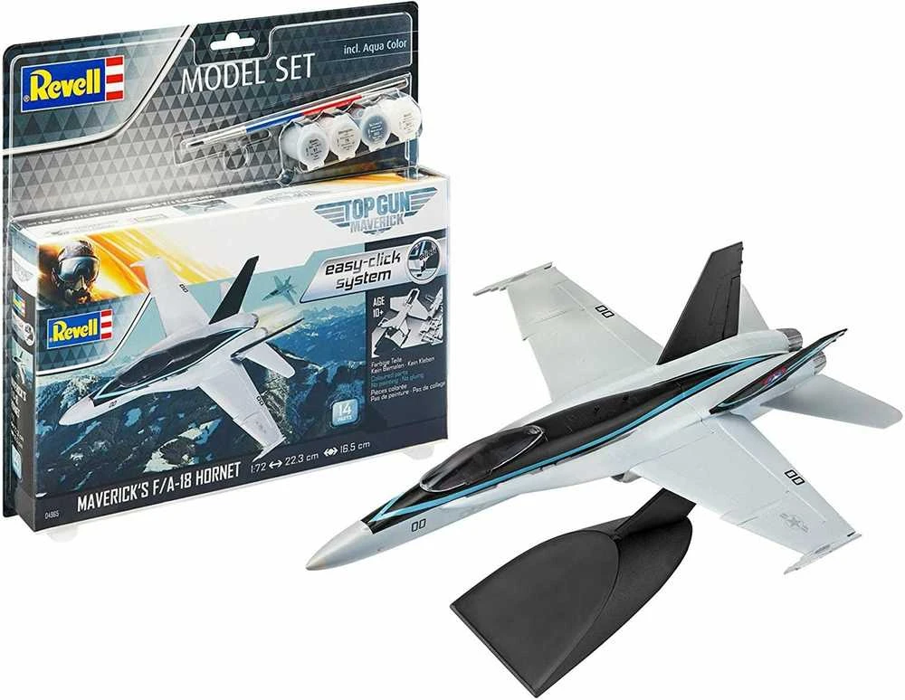 Revell Model Set F/A-18 Hornet "Top Gun" - PLASTIKINIS modeliavimo rinkinys