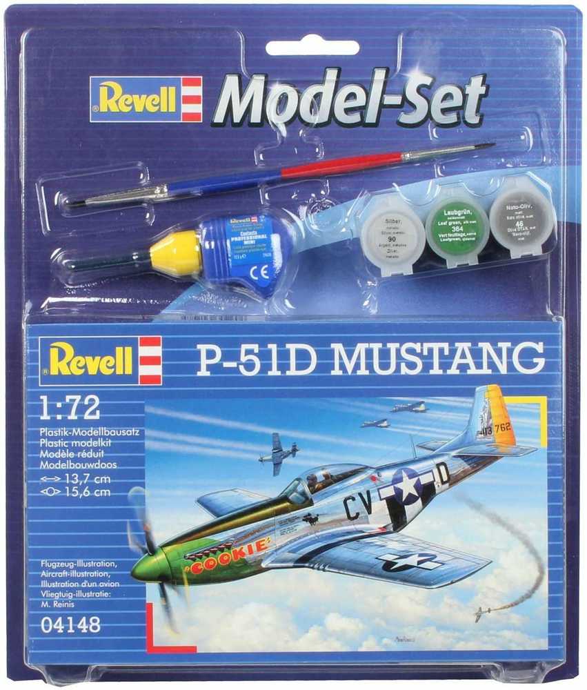 Revell Model Set P - 51D Mustang - PLASTIKINIS modeliavimo rinkinys