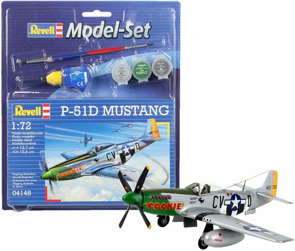 Revell Model Set P - 51D Mustang - PLASTIKINIS modeliavimo rinkinys