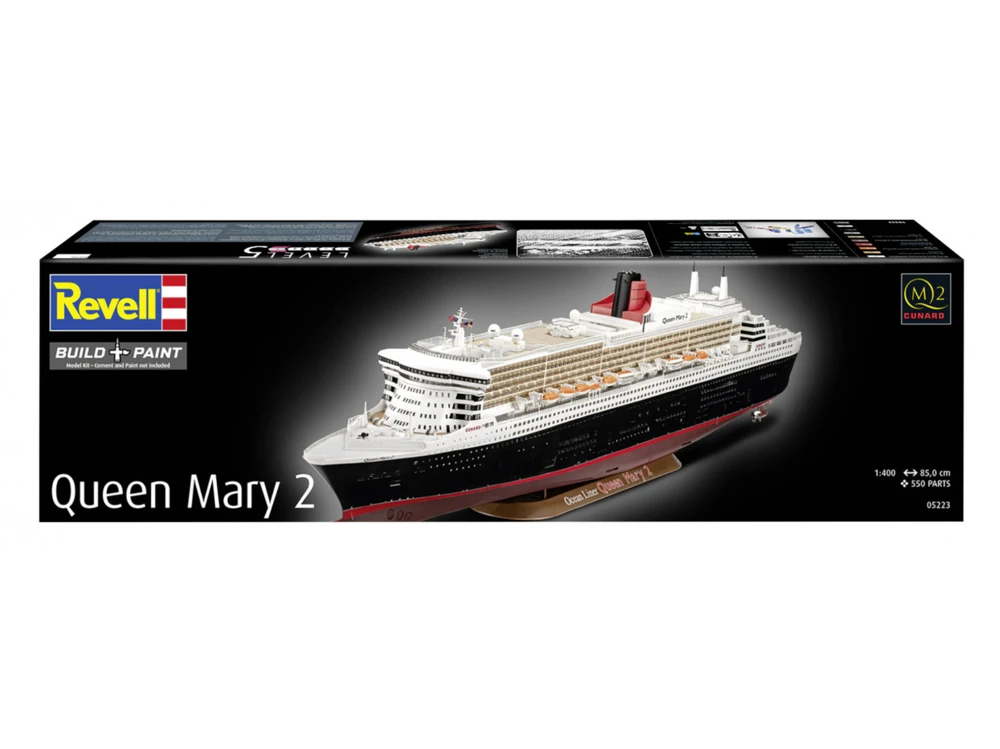 Revell Plastikinis RMS Queen Mary 2 laivo modelis 1/400, 85 cm