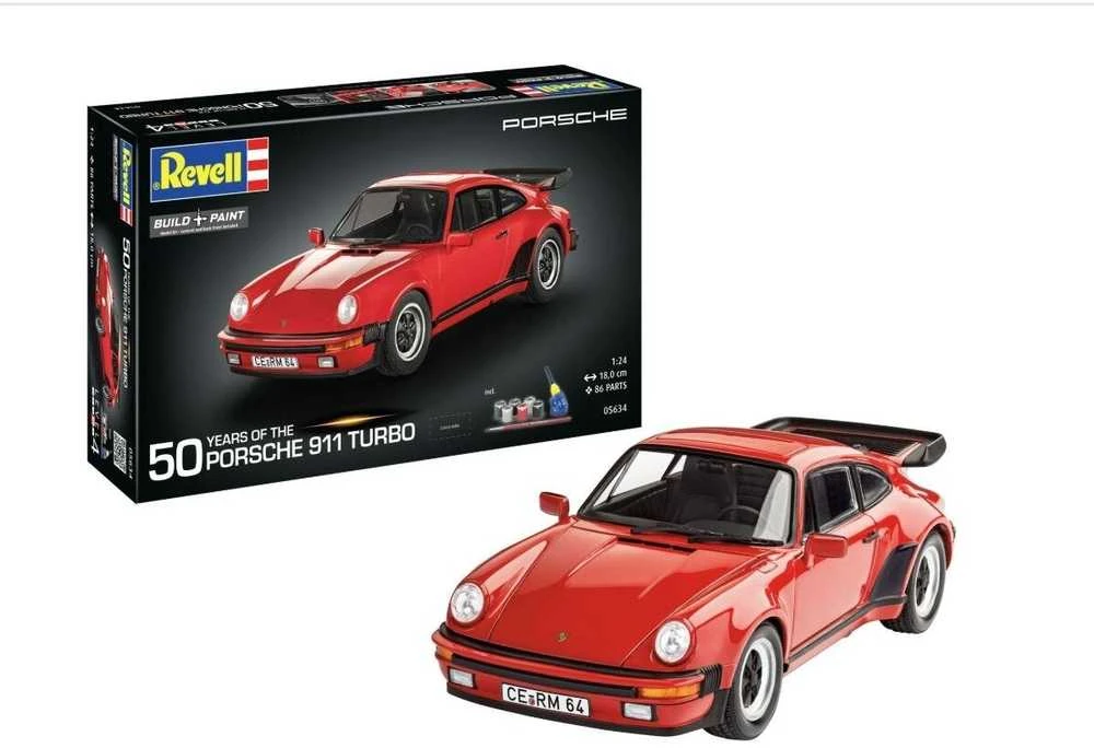 Revell Porsche 911 Turbo 50 metų dovanų rinkinys 1/24 modelis