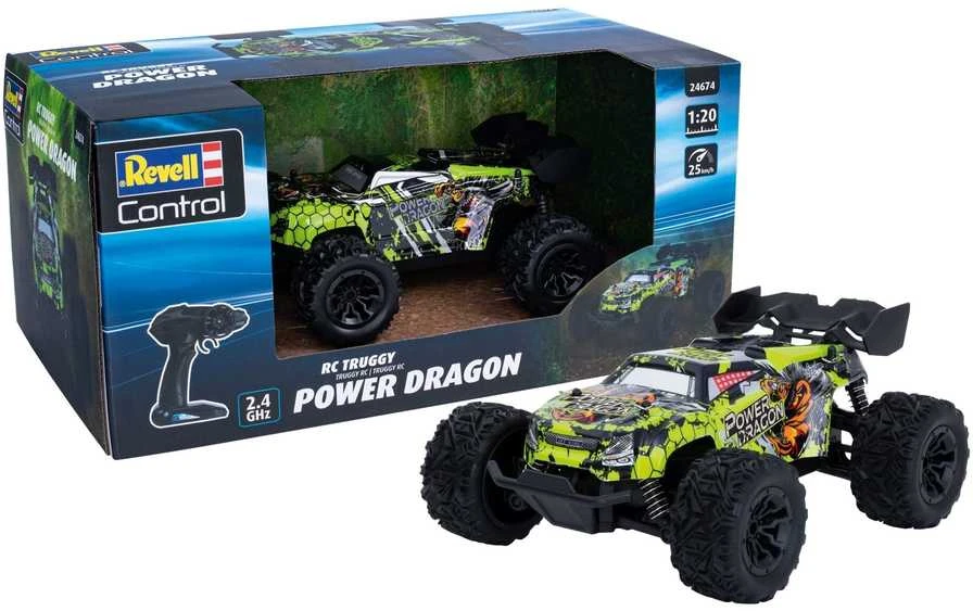 Revell Power Dragon RC bekelės automobilis 25 km/h su baterija