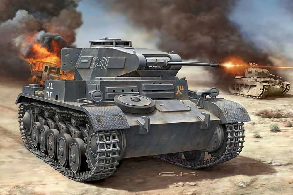 Revell PzKpfw II Ausf. F - PLASTIKINIS modeliavimo rinkinys