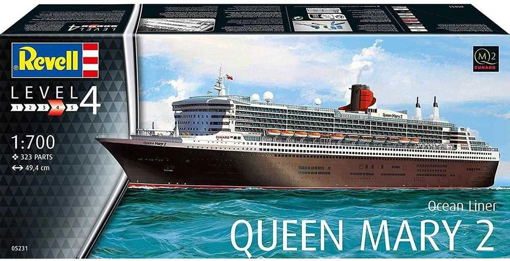 Revell Queen Mary 2 laivo modelis 1:700, plastikinis surinkamas, 49,4 cm