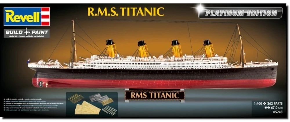 Revell R.M.S. Titanikas Platinum Edition plastikinis laivo modelis 1:400