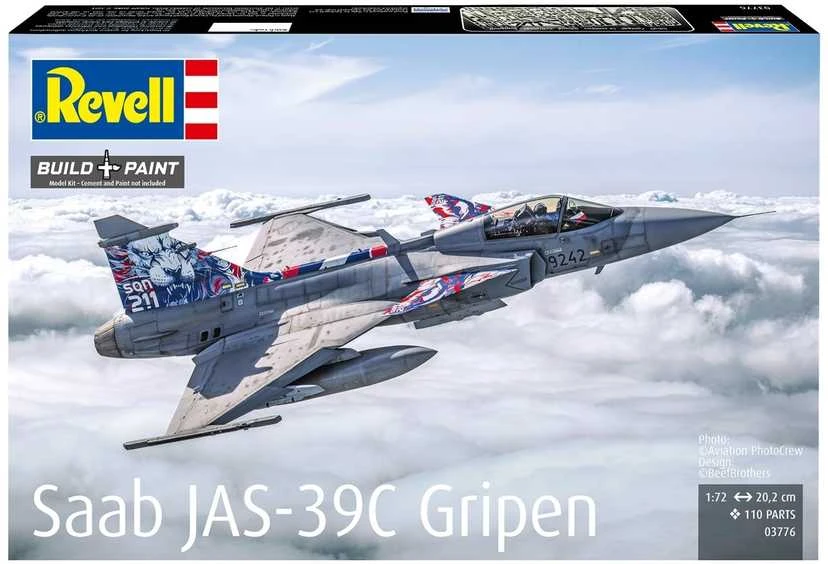 Revell Saab JAS-39C Gripen 1/72 plastikinis lėktuvo surinkimo rinkinys