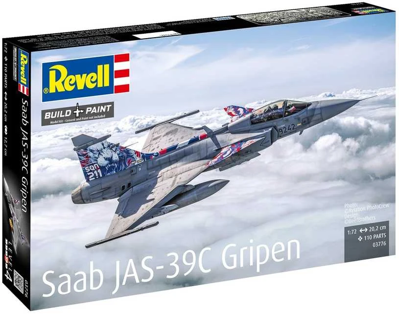 Revell Saab JAS-39C Gripen 1/72 plastikinis lėktuvo surinkimo rinkinys