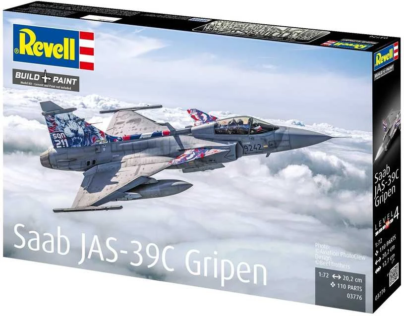 Revell Saab JAS-39C Gripen 1/72 plastikinis lėktuvo surinkimo rinkinys