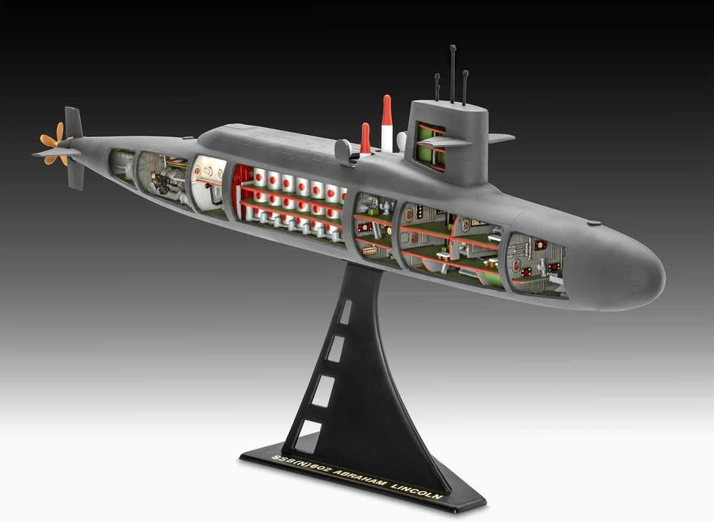 Revell S.S.B. Abraham Lincoln 1:253 laivas su interjeru, 37 cm (05185)