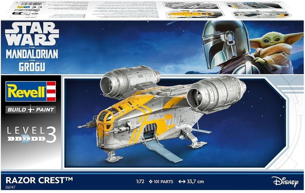 Revell Star Wars Mandalorietis Razor Crest plastikinis modelis 1/72 su Grogu