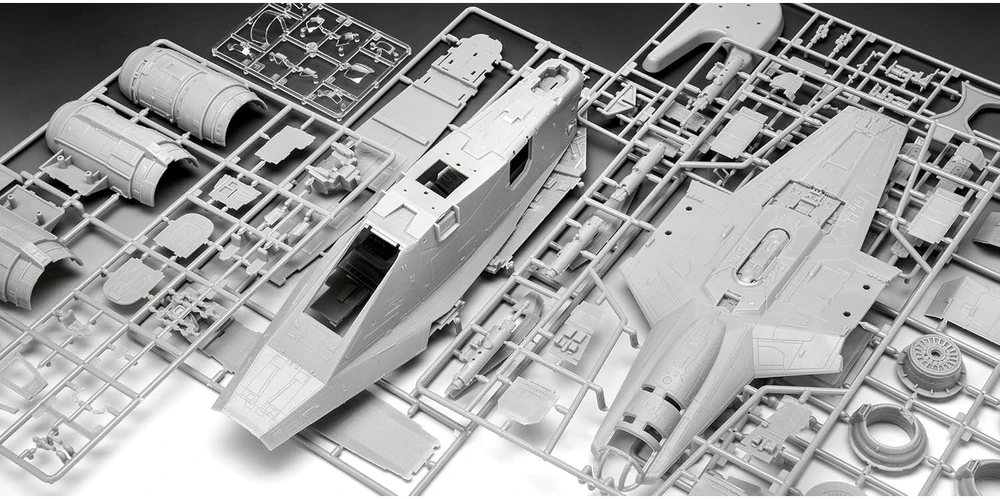 Revell Star Wars Mandalorietis Razor Crest plastikinis modelis 1/72 su Grogu