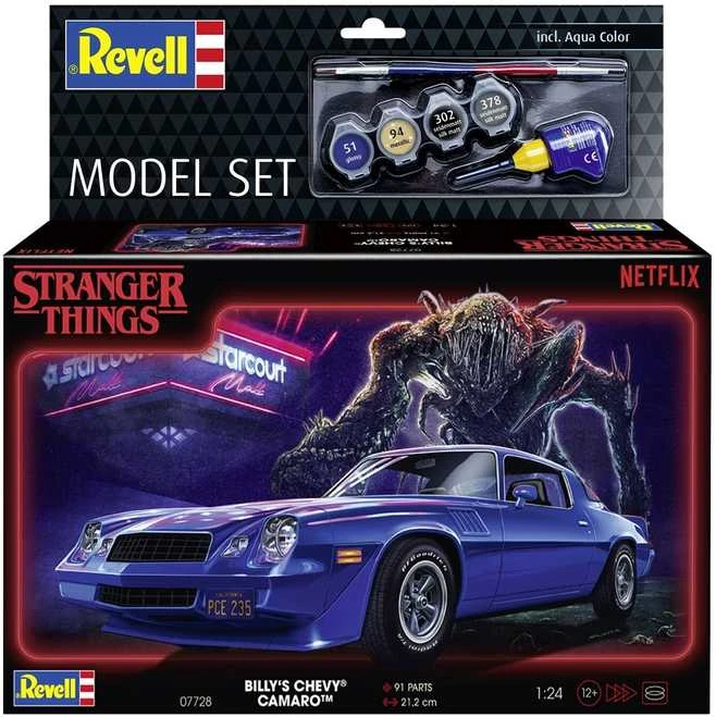 Revell „Stranger Things“ Billy 1979 Chevy Camaro Z-28 dovanų rinkinys 1/24