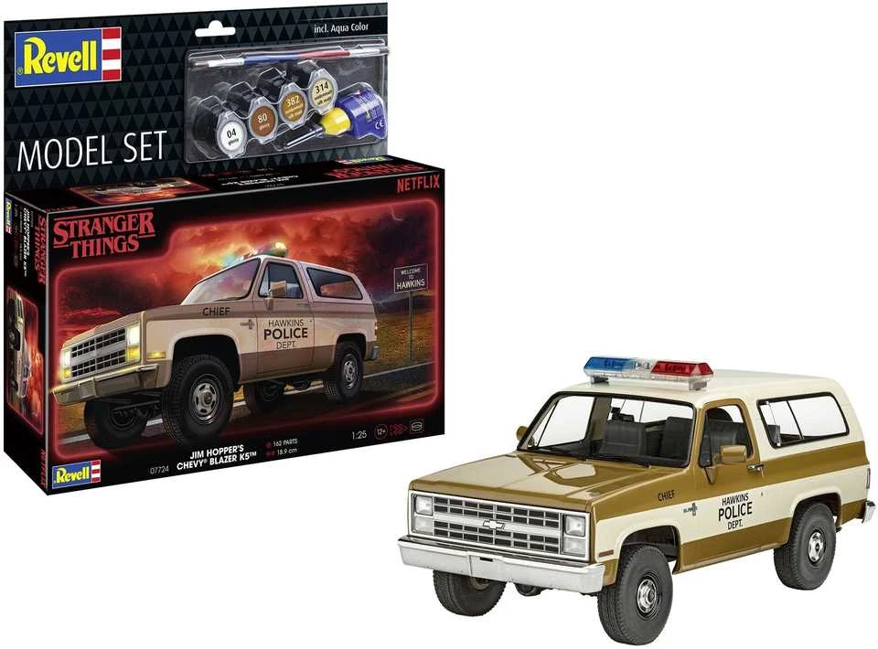 Revell Stranger Things: Hopper 1985 Chevy K5 Blazer dovanų rinkinys 1:25
