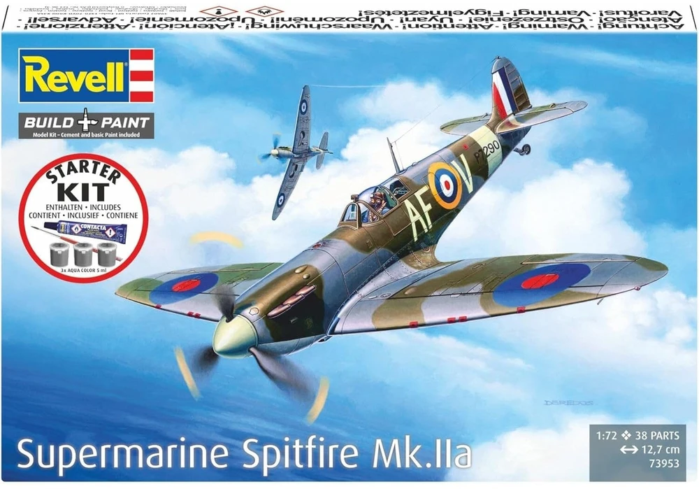 Revell Supermarine Spitfire Mk IIa dovanų rinkinys – modelis 1:72