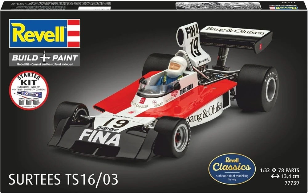 Revell Surtees TS16/03 1:32 surenkamo modelio dovanų rinkinys su dažais