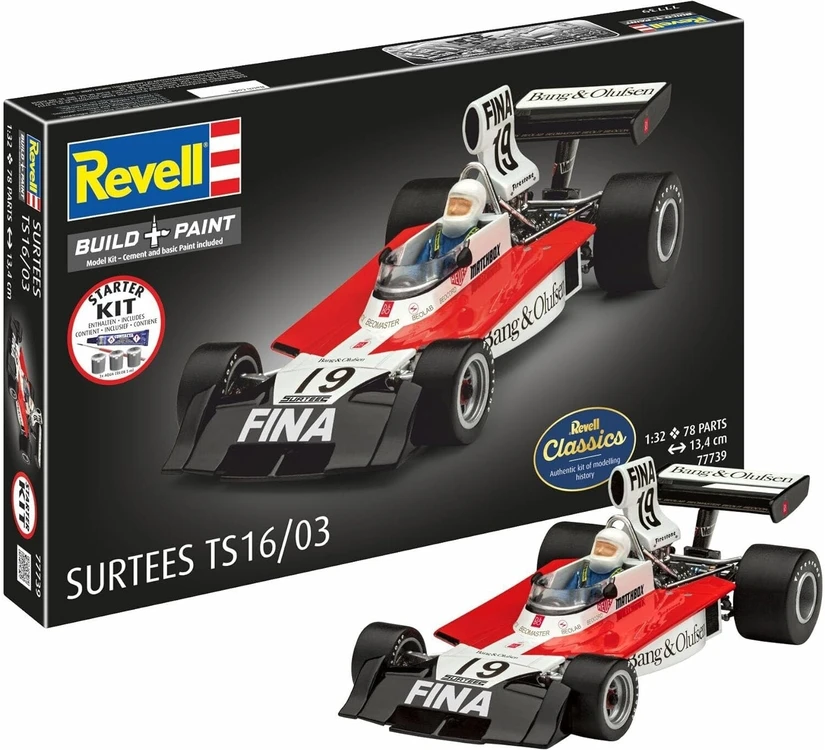 Revell Surtees TS16/03 1:32 surenkamo modelio dovanų rinkinys su dažais