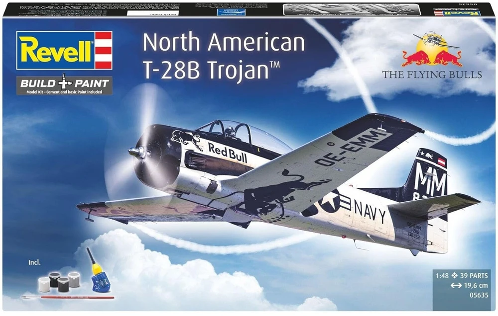 Revell T-28B Trojan lėktuvo modeliavimo dovanų rinkinys 1/48 su dažais
