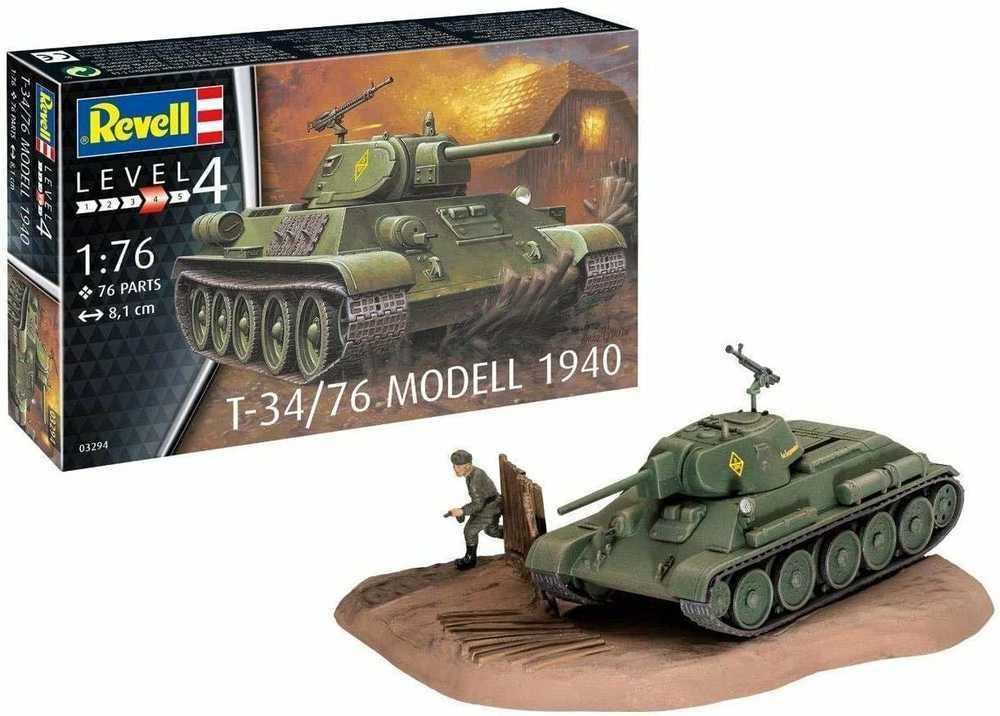 Revell T-34/76 Modell 1940 - PLASTIKINIS modeliavimo rinkinys