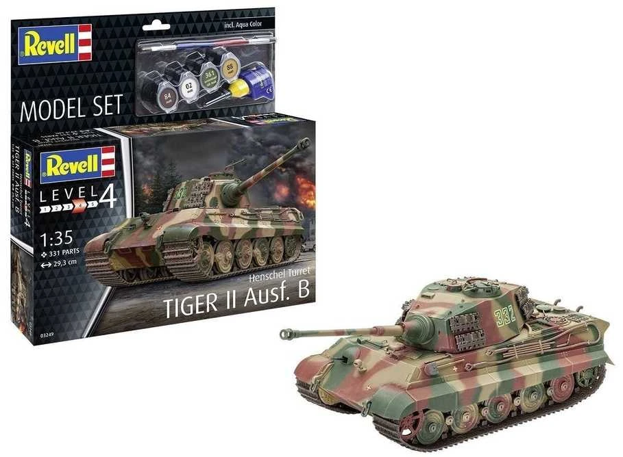 Revell Tiger II Ausf.B Henschel bokštas - dovanų rinkinys 1/35 (63249)