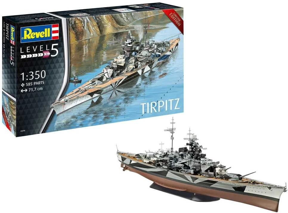 Revell Tirpitz vokiečių mūšio laivas 1/350 plastikinis modelis